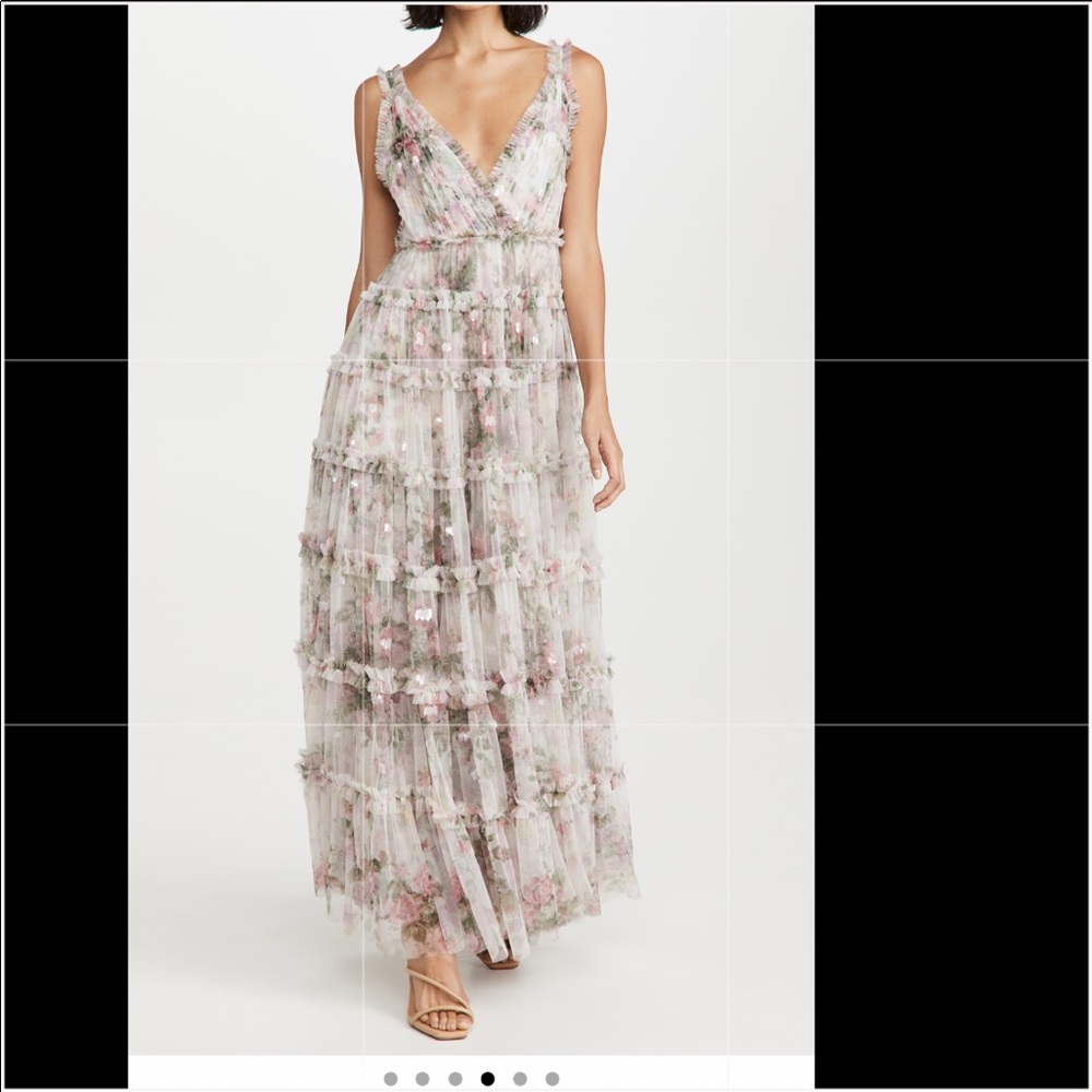 Needle & Thread Floral Swan Cami Gown